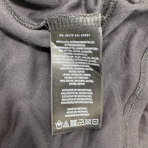 Boho Velvet Lace Dress Anthropologie Maeve Amis 12 Copper Drop Waist Flounced - Picture 13 of 15